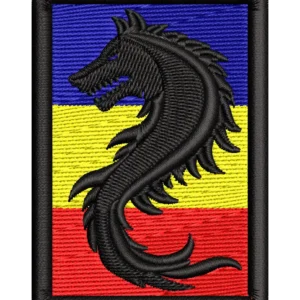 Patch Brodat Lupul Dacic România 7,5 x 5 cm